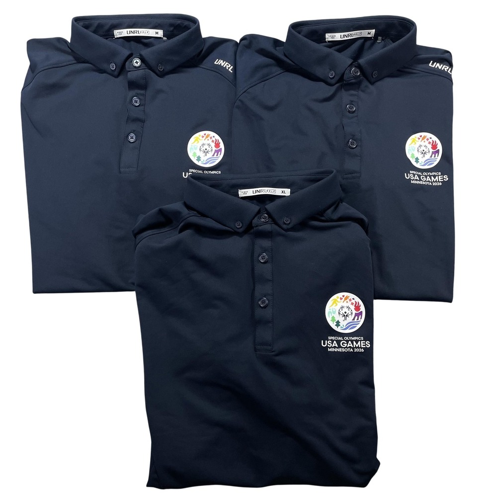 Special Olympics USA Games Shirt Mens Medium Blue Golf UNRL Polo 2026 Minnesota